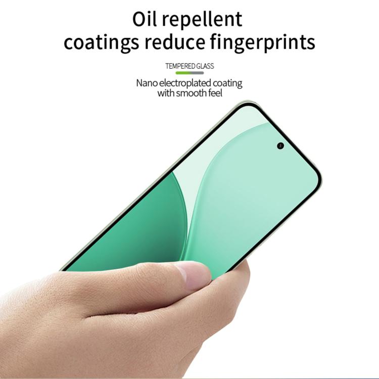 For OPPO Reno14 MOFI 9H 3D Explosion-proof Curved Screen Tempered Glass Film - Black