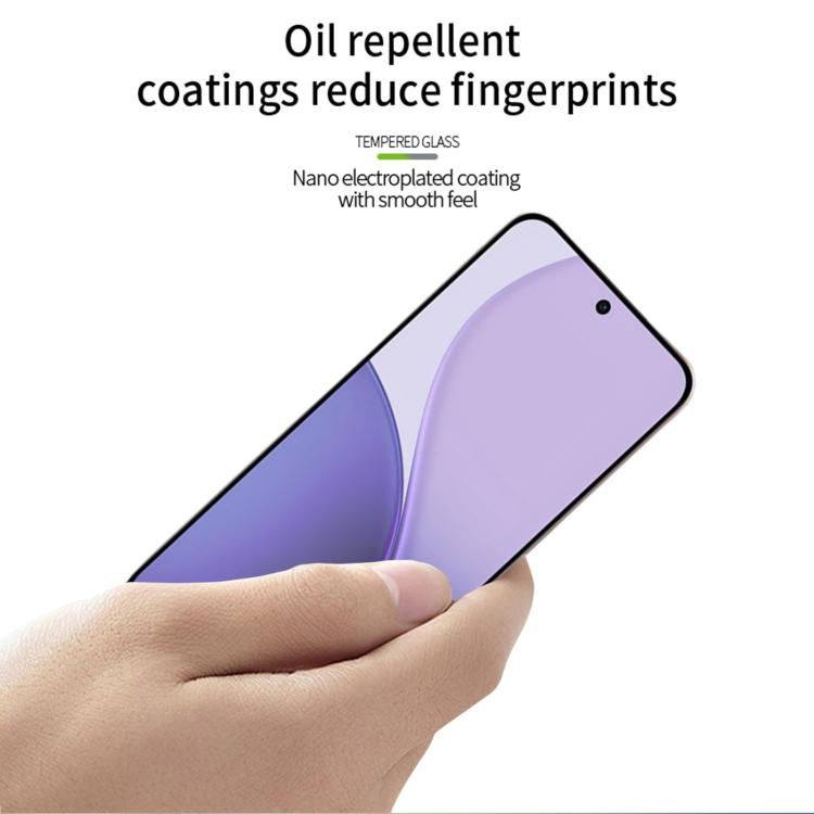 For OPPO Reno14 F MOFI 9H 3D Explosion-proof Curved Screen Tempered Glass Film - Black