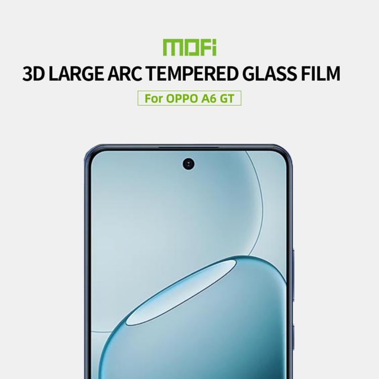 For OPPO A6 GT / A6 Max MOFI 9H 3D Explosion-proof Curved Screen Tempered Glass Film - Black