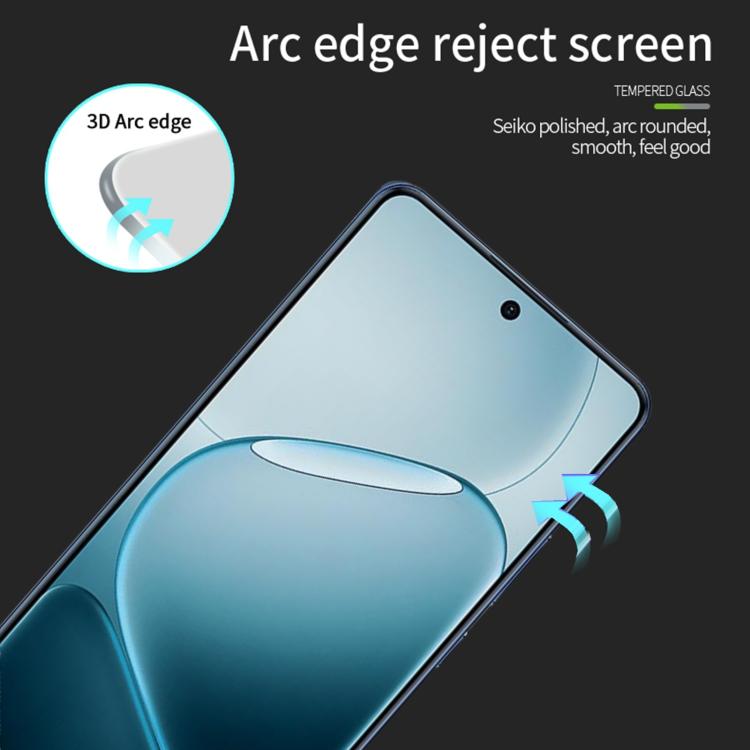 For OPPO A6 GT / A6 Max MOFI 9H 3D Explosion-proof Curved Screen Tempered Glass Film - Black