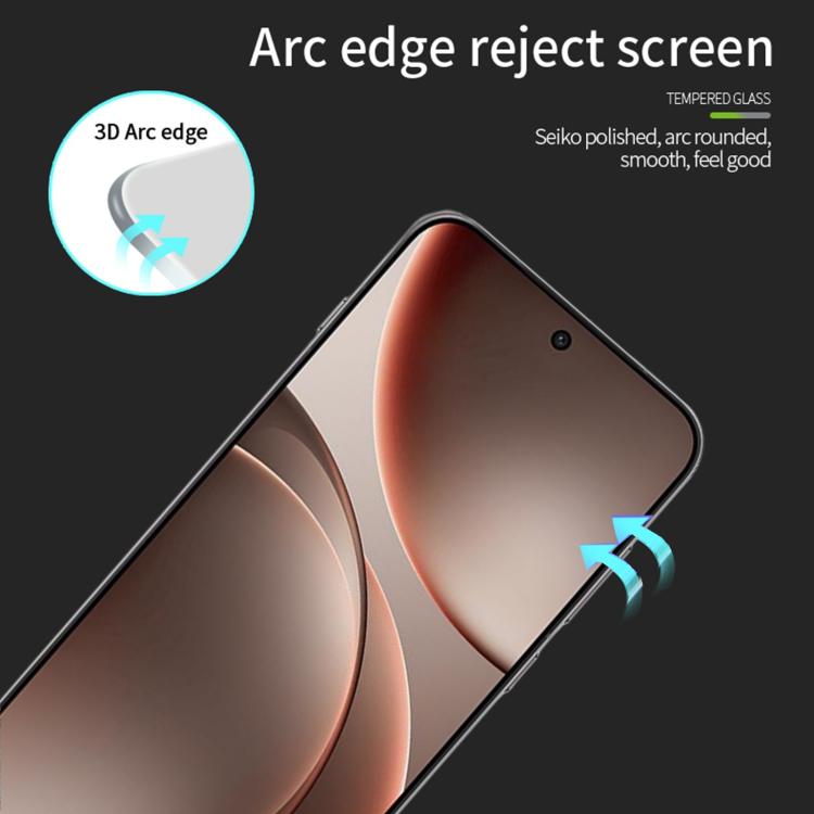 For OPPO Find X9 Unlock MOFI 9H 3D Explosion-proof Curved Screen Tempered Glass Film - Black