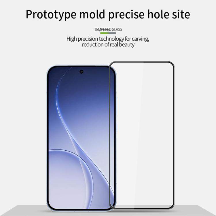 For OPPO Reno15 Pro MOFI 9H 3D Explosion-proof Curved Screen Tempered Glass Film - Black