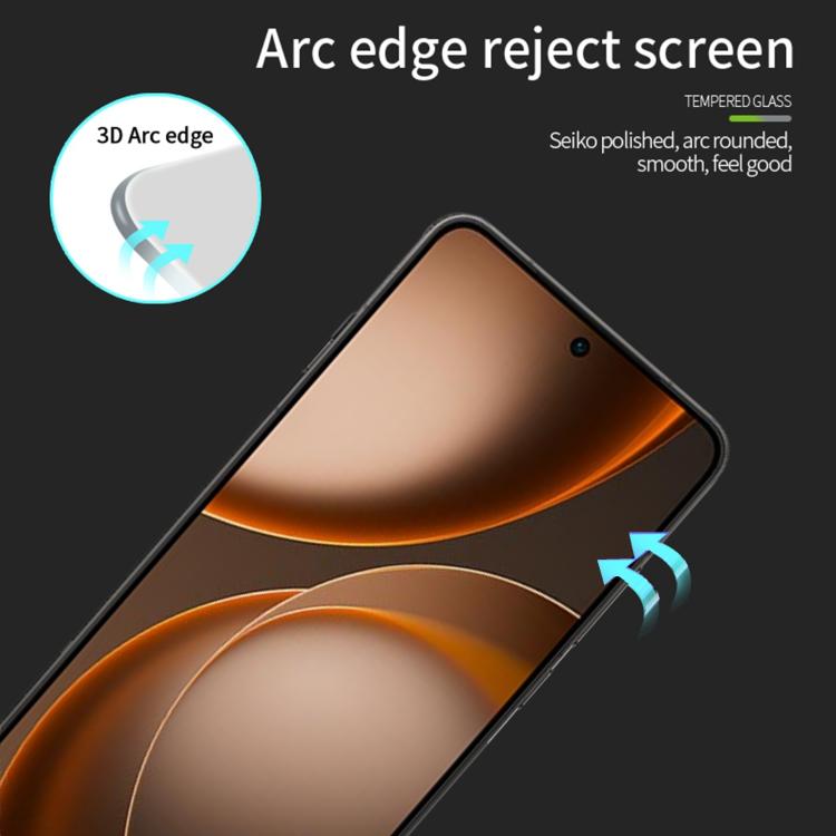 For OPPO Find X9 Ultra MOFI 9H 3D Explosion-proof Curved Screen Tempered Glass Film - Black
