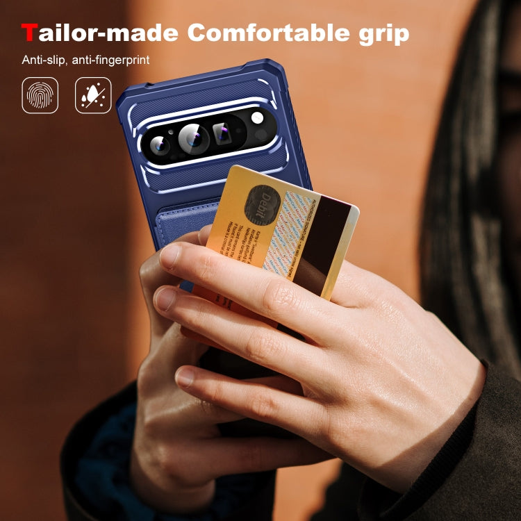 For Google Pixel 9 Pro XL ENKAY Hat-Prince Card Slot Wallet TPU Back Leather Phone Case with Lens Film