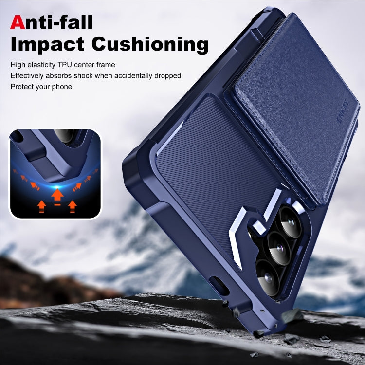 For Samsung Galaxy S24+ 5G ENKAY Hat-Prince Card Slot Wallet TPU Back Leather Phone Case with Lens Film