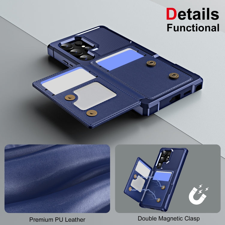 For Samsung Galaxy S24 Ultra 5G ENKAY Hat-Prince Card Slot Wallet TPU Back Leather Phone Case with Lens Film