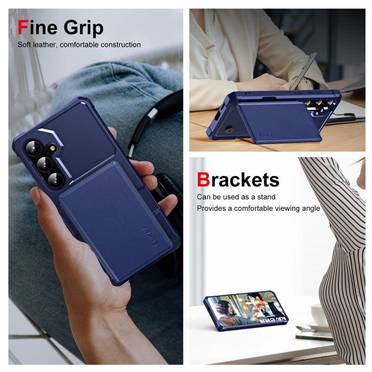 For Samsung Galaxy A55 5G ENKAY Hat-Prince Card Slot Wallet TPU Back Leather Phone Case with Lens Film