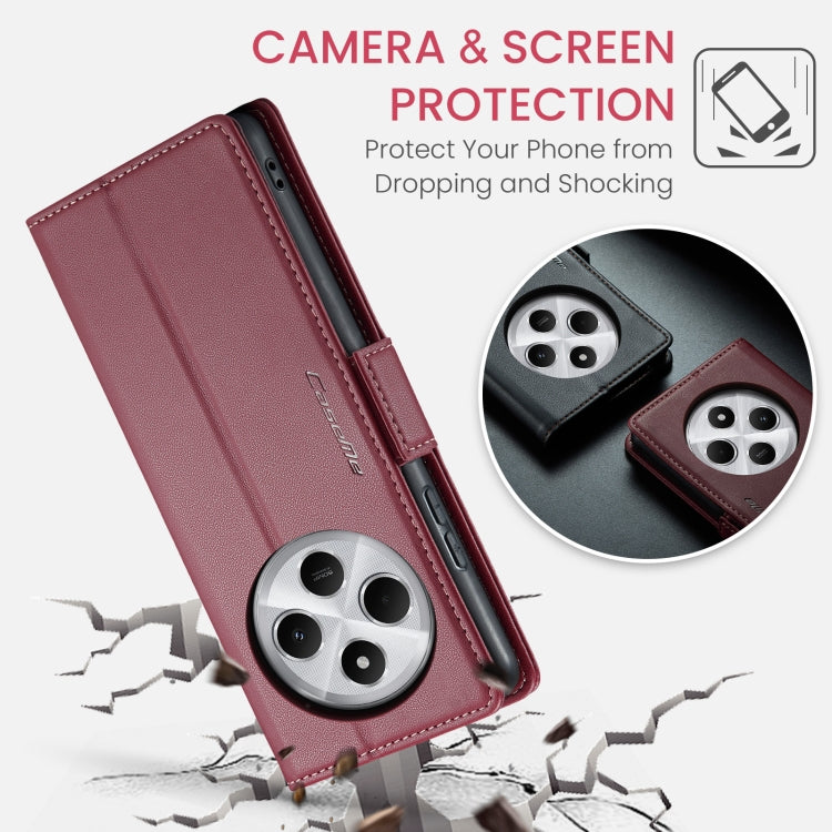 For Redmi 14C CaseMe 023 Butterfly Buckle Litchi Texture RFID Anti-theft Leather Phone Case