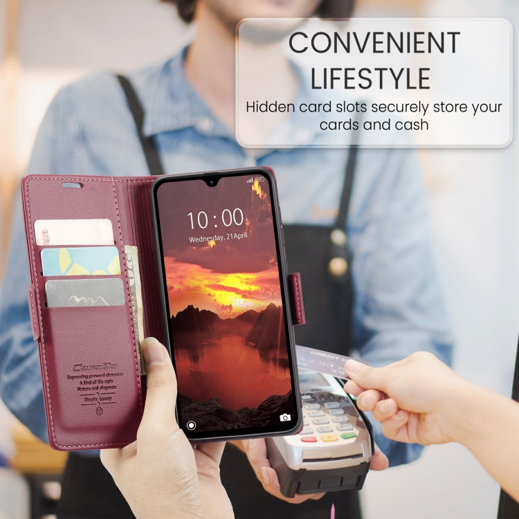 For Redmi 14C CaseMe 023 Butterfly Buckle Litchi Texture RFID Anti-theft Leather Phone Case