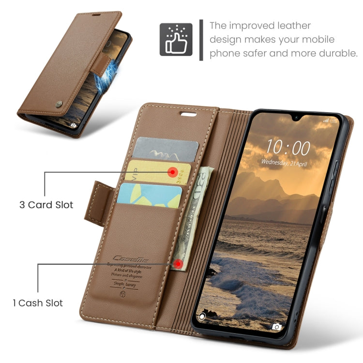 For Redmi 14C CaseMe 023 Butterfly Buckle Litchi Texture RFID Anti-theft Leather Phone Case