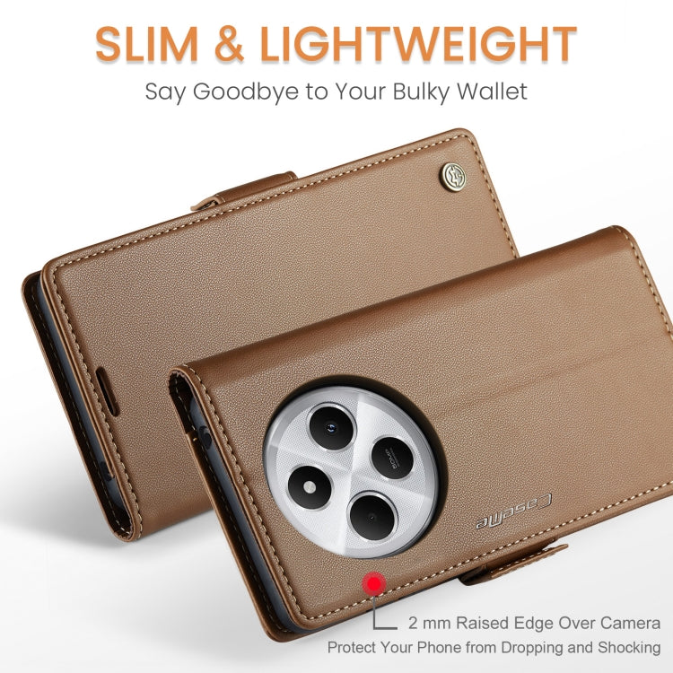 For Redmi 14C CaseMe 023 Butterfly Buckle Litchi Texture RFID Anti-theft Leather Phone Case