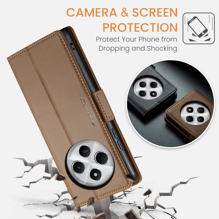For Redmi 14C CaseMe 023 Butterfly Buckle Litchi Texture RFID Anti-theft Leather Phone Case
