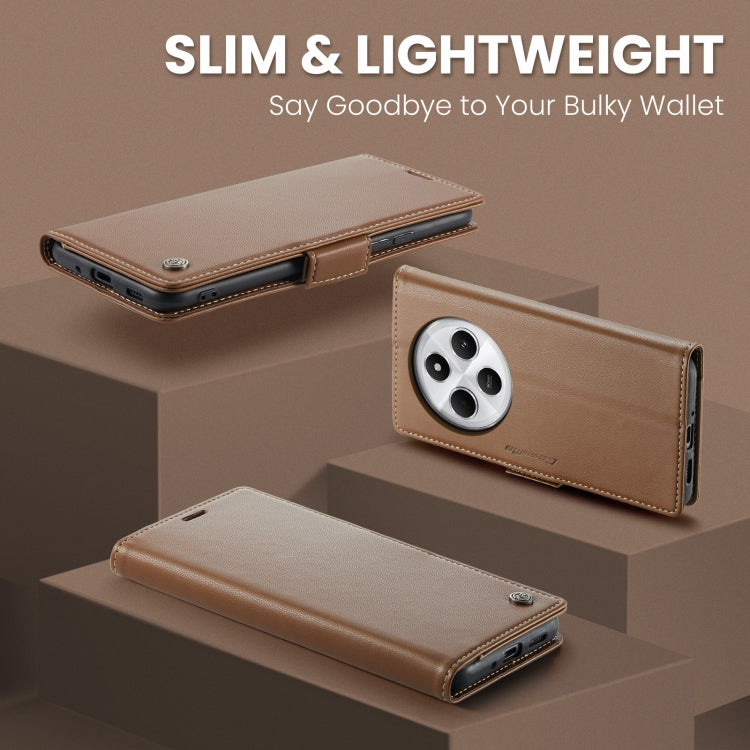 For Redmi 14C CaseMe 023 Butterfly Buckle Litchi Texture RFID Anti-theft Leather Phone Case