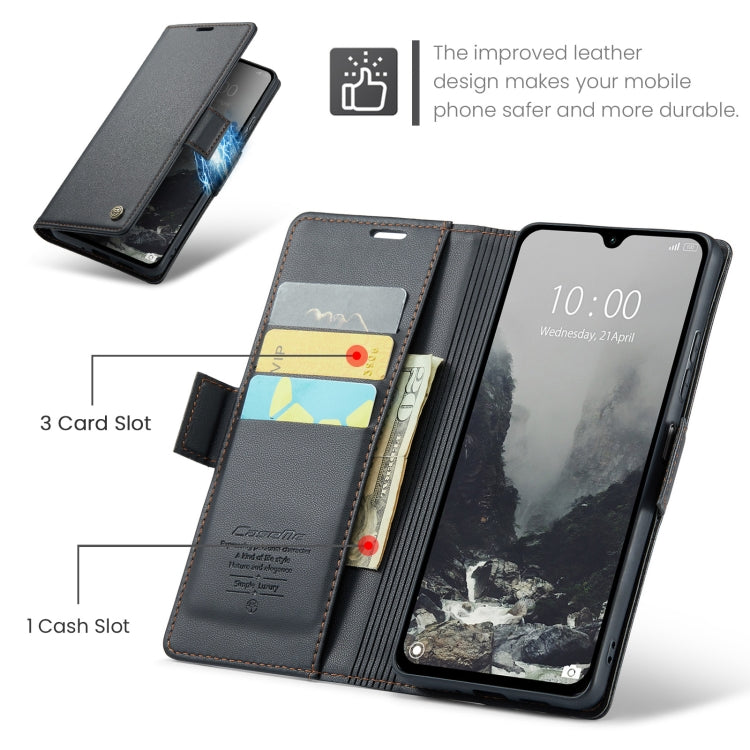 For Redmi 14C CaseMe 023 Butterfly Buckle Litchi Texture RFID Anti-theft Leather Phone Case