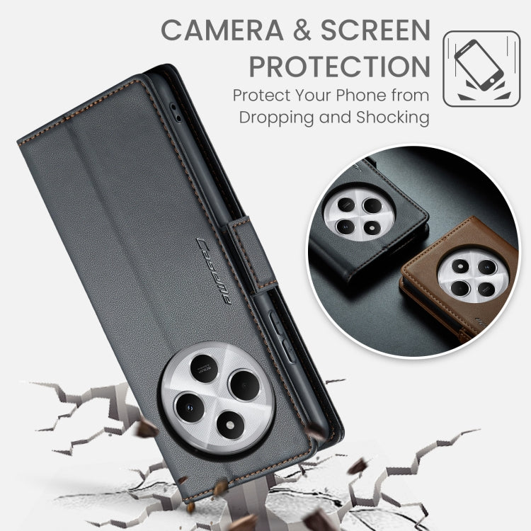For Redmi 14C CaseMe 023 Butterfly Buckle Litchi Texture RFID Anti-theft Leather Phone Case