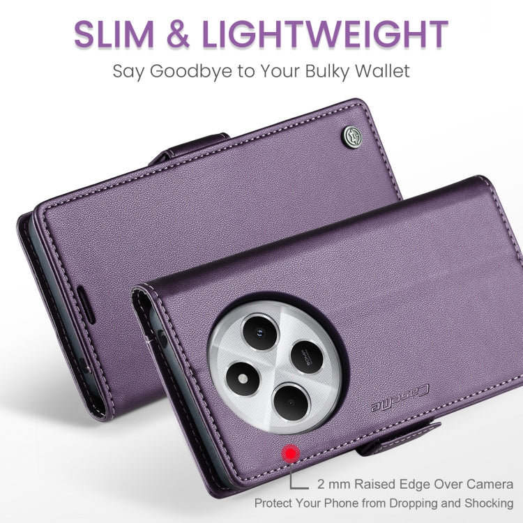 For Redmi 14C CaseMe 023 Butterfly Buckle Litchi Texture RFID Anti-theft Leather Phone Case