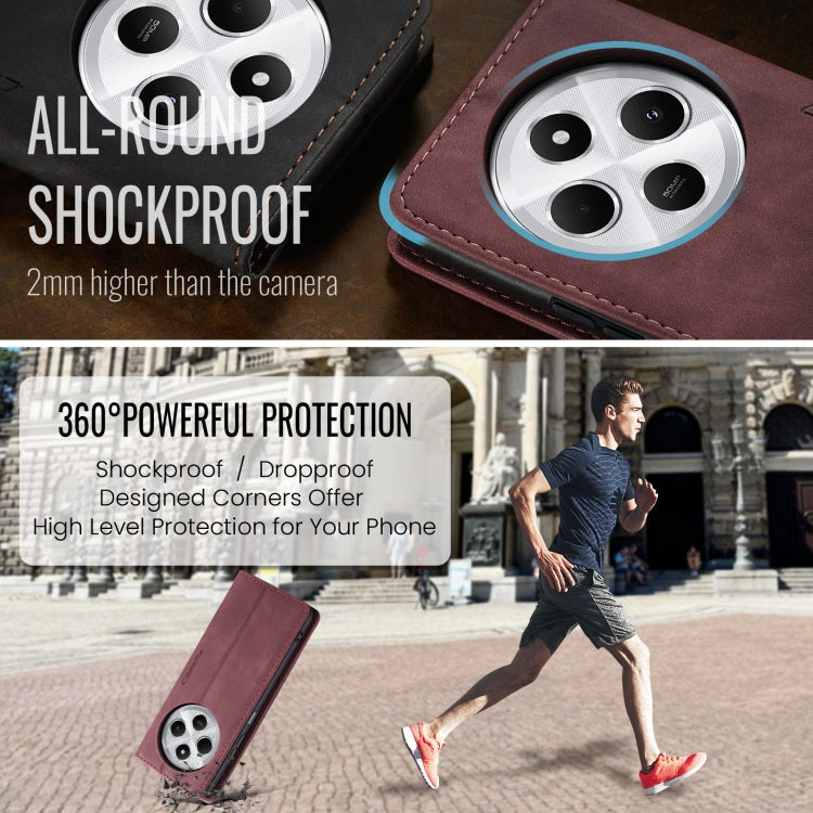 For Redmi 14C CaseMe 013 Multifunctional Horizontal Flip Leather Phone Case