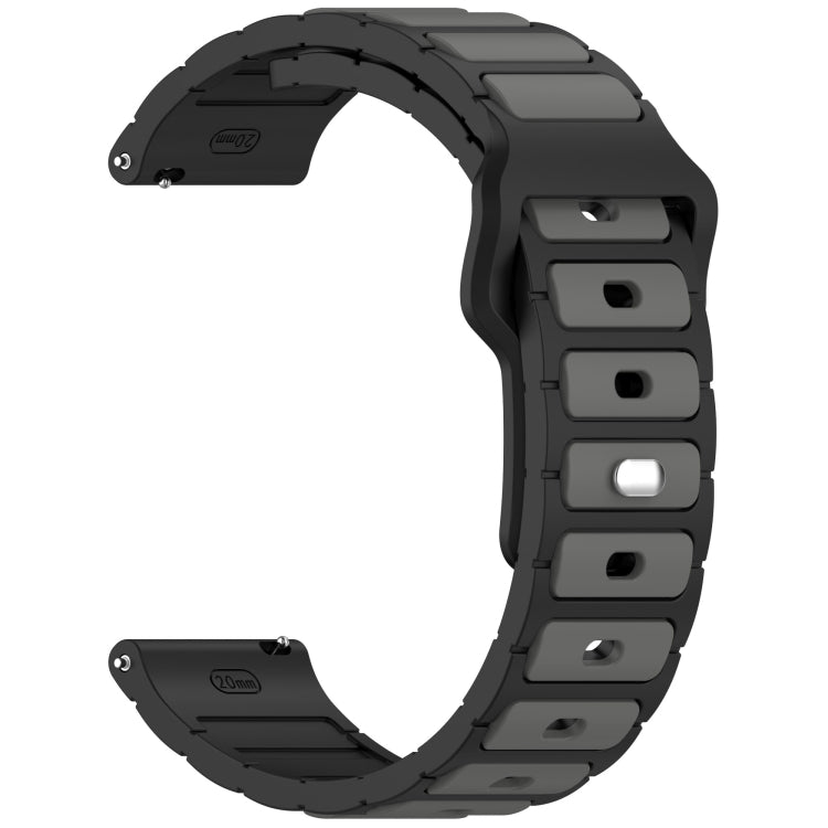 For Garmin Watch 20mm Two Color I-Shaped Silicone Watch Band
