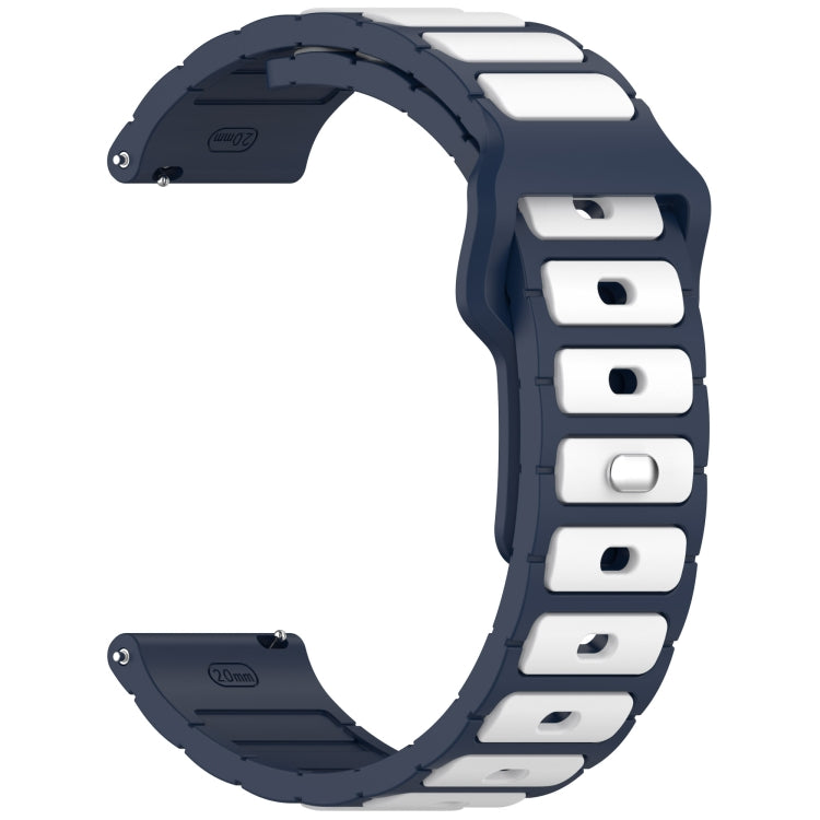 For Garmin Watch 20mm Two Color I-Shaped Silicone Watch Band