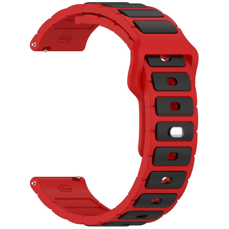 For Huawei Watch 20mm Two Color I-Shaped Silicone Watch Band