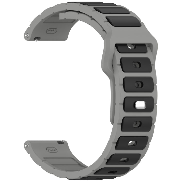 For Huawei Watch 20mm Two Color I-Shaped Silicone Watch Band