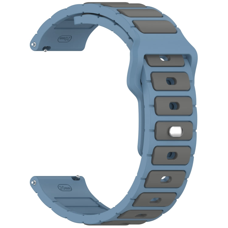 For Huawei Watch 20mm Two Color I-Shaped Silicone Watch Band