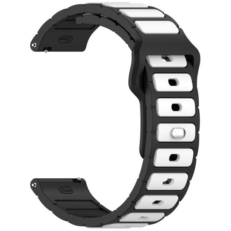 For Samsung Galaxy Watch 22mm Two Color I-Shaped Silicone Watch Band