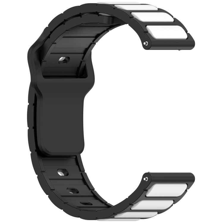 For Amazfit Bip 5 / GTR 4 / GTR 3 Flat Head Dual Color 22mm Quick Release Silicone Watch Band