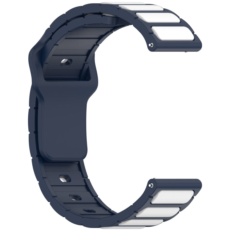 For Amazfit Bip 5 / GTR 4 / GTR 3 Flat Head Dual Color 22mm Quick Release Silicone Watch Band