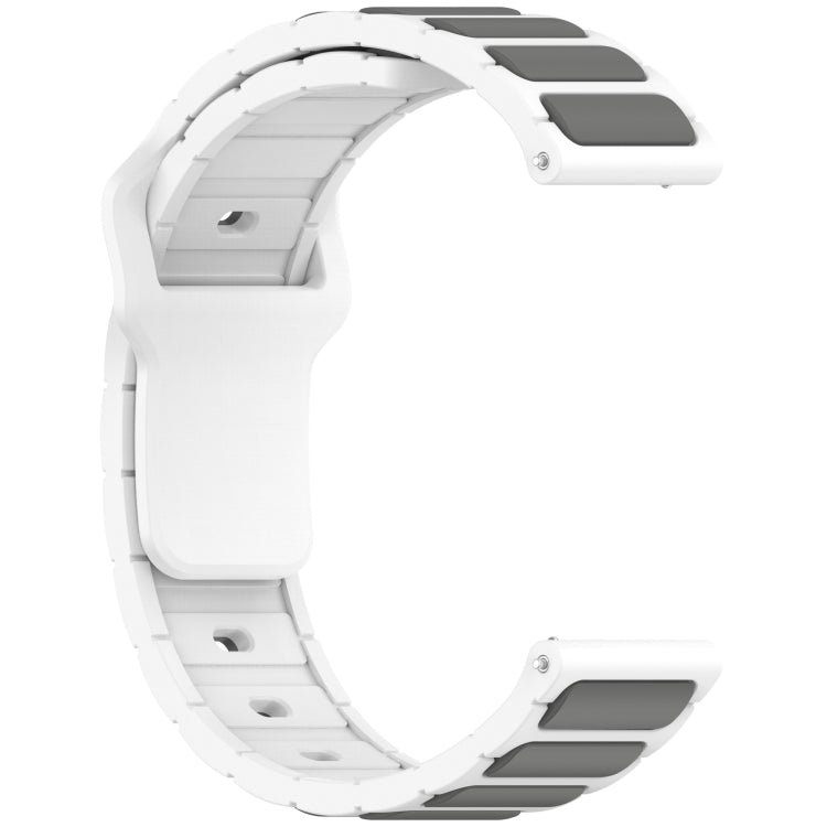 For Amazfit Active / GTR Mini / Bip 3 Flat Head Dual Color 20mm Quick Release Silicone Watch Band