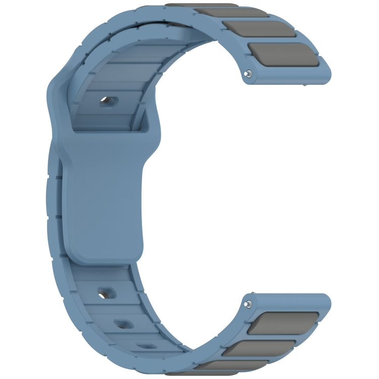 For Amazfit Active / GTR Mini / Bip 3 Flat Head Dual Color 20mm Quick Release Silicone Watch Band