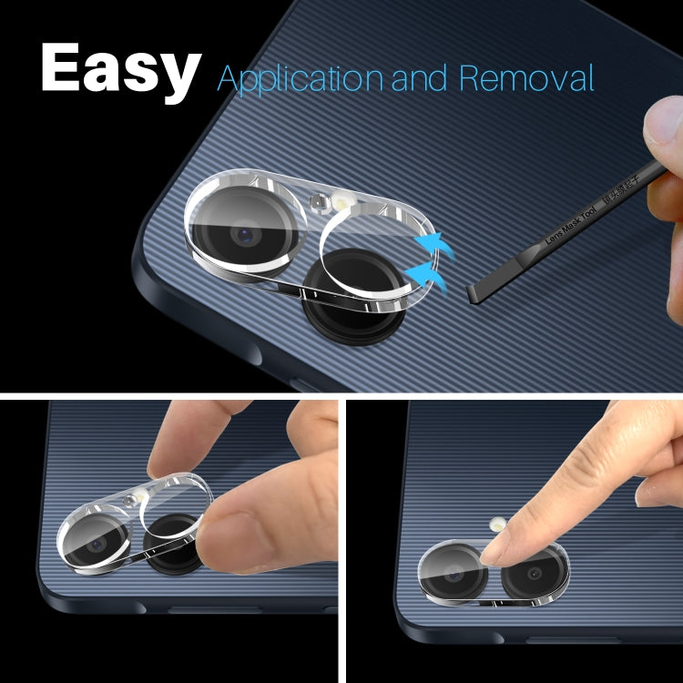 For Samsung Galaxy A06 4G NORTHJO Camera Lens Protector 3D HD Tempered Glass Film - Clear