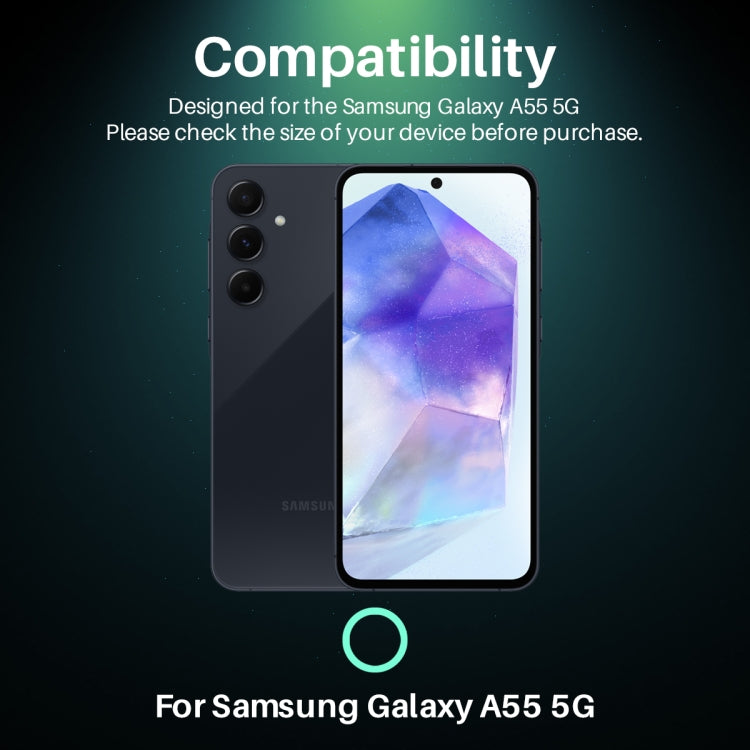 For Samsung Galaxy A55 5G NORTHJO Camera Lens Protector 3D HD Tempered Glass Film - Clear