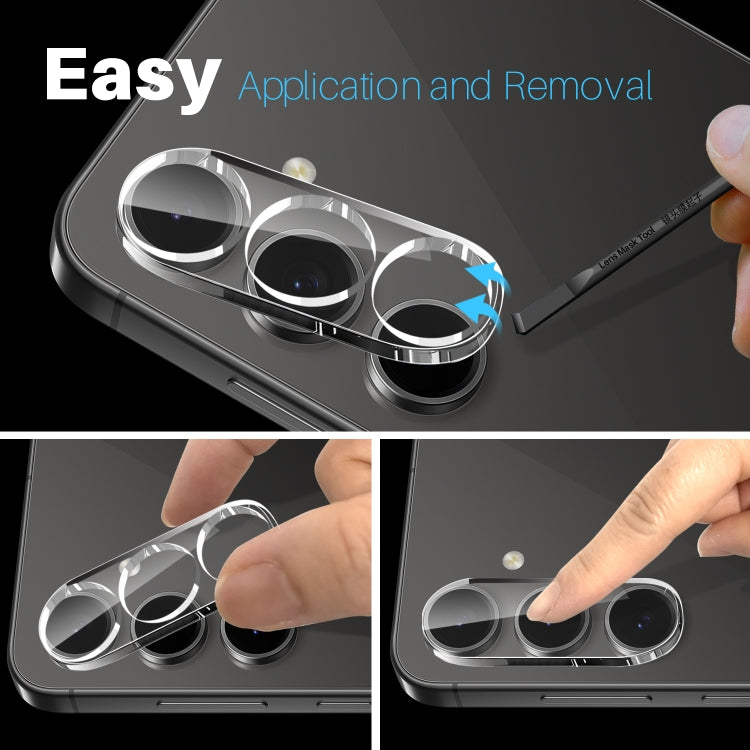 For Samsung Galaxy S25+ 5G NORTHJO Camera Lens Protector 3D HD Tempered Glass Film - Clear