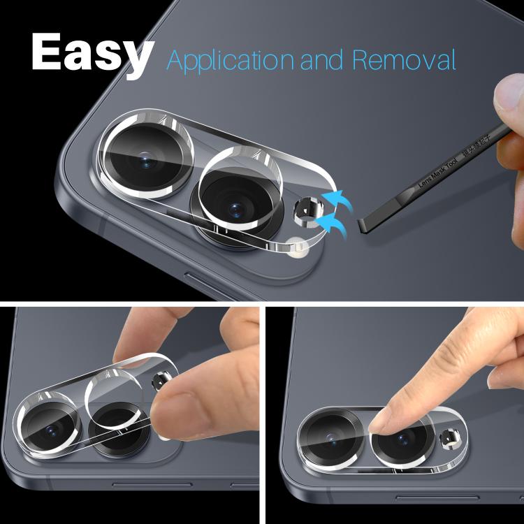 For Samsung Galaxy S25 Edge 5G NORTHJO Camera Lens Protector 3D HD Tempered Glass Film - Clear