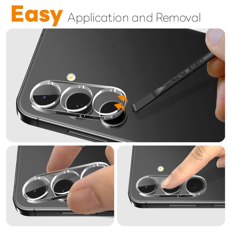For Samsung Galaxy S25 FE 5G NORTHJO Camera Lens Protector 3D HD Tempered Glass Film - Clear