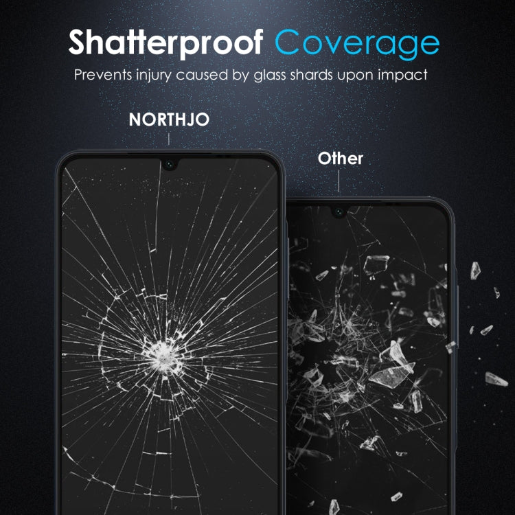 For Samsung Galaxy A06 4G NORTHJO A++ 28 Degree Privacy Full Glue Silk Printing Tempered Glass Film