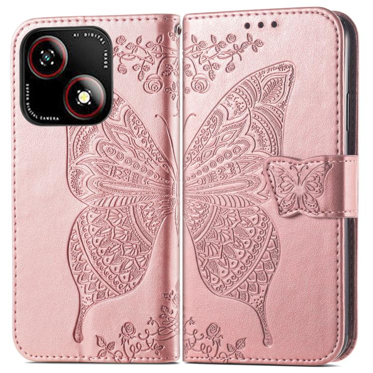 For ZTE Blade A35e 4G Butterfly Love Flower Embossed Leather Phone Case