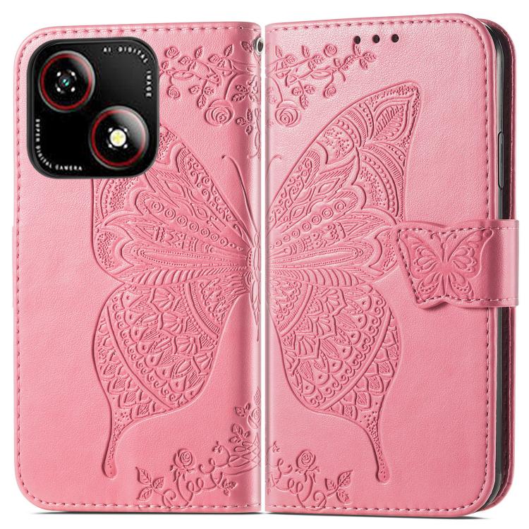 For ZTE Blade A35e 4G Butterfly Love Flower Embossed Leather Phone Case