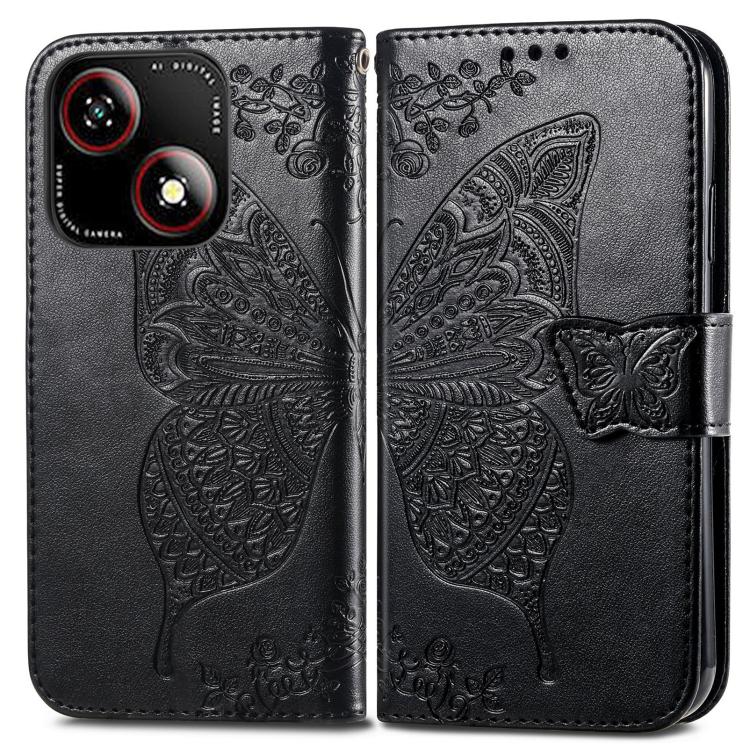 For ZTE Blade A35e 4G Butterfly Love Flower Embossed Leather Phone Case