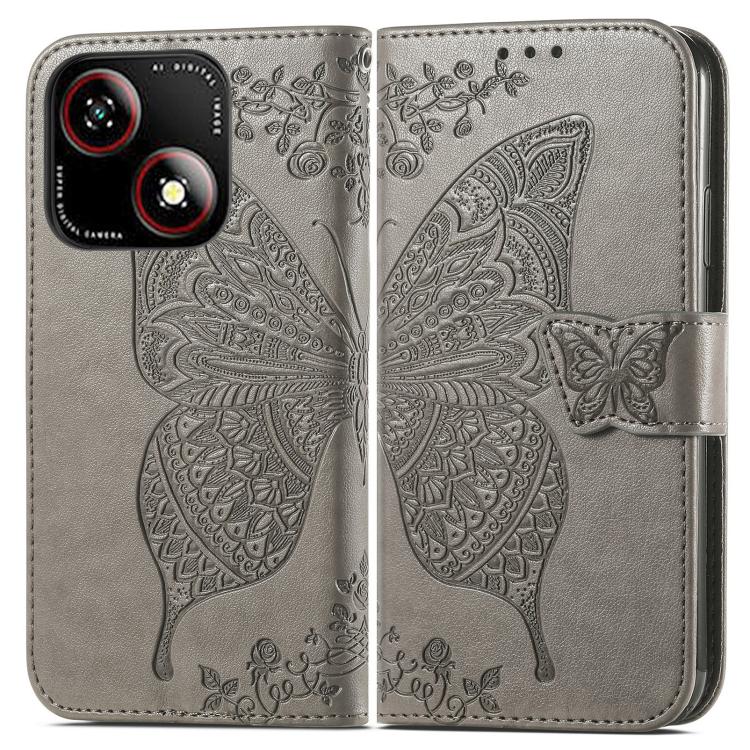 For ZTE Blade A35e 4G Butterfly Love Flower Embossed Leather Phone Case
