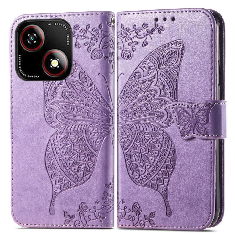 For ZTE Blade A35e 4G Butterfly Love Flower Embossed Leather Phone Case