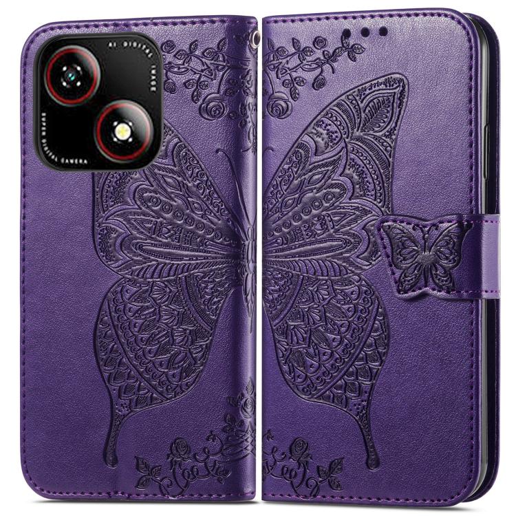 For ZTE Blade A35e 4G Butterfly Love Flower Embossed Leather Phone Case