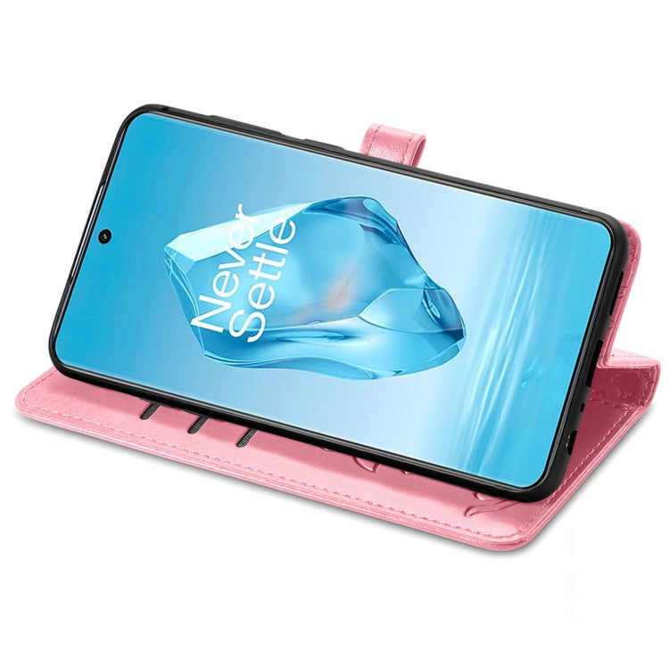 For OnePlus Ace 3 Pro Cat and Dog Embossed Leather Phone Case