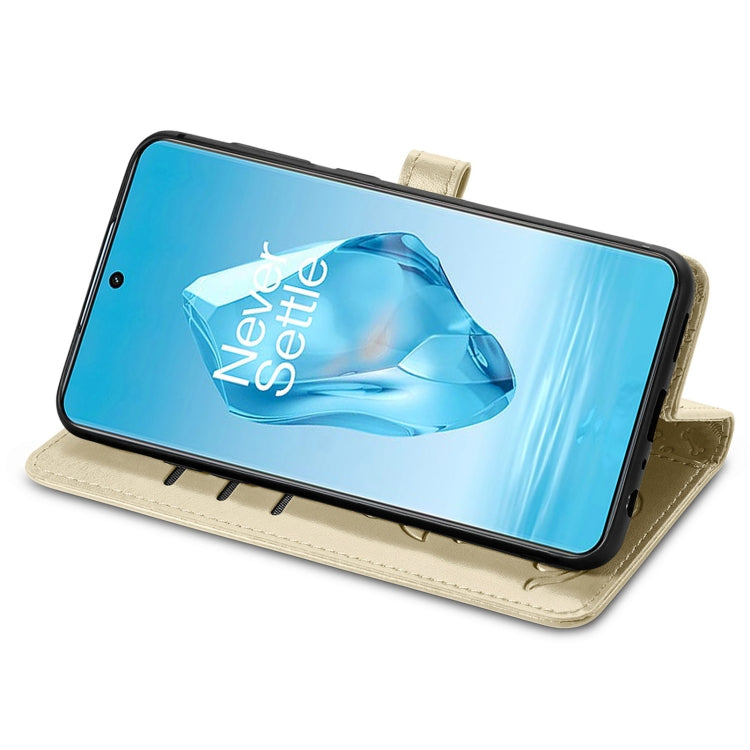 For OnePlus Ace 3 Pro Cat and Dog Embossed Leather Phone Case