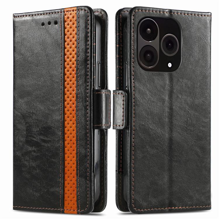 For OnePlus 15 CaseNeo Splicing Dual Magnetic Buckle Leather Phone Case
