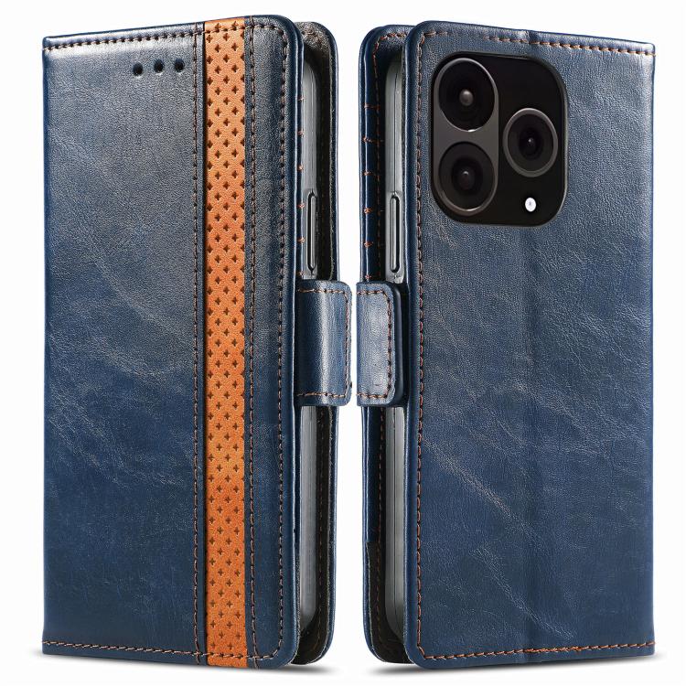 For OnePlus 15 CaseNeo Splicing Dual Magnetic Buckle Leather Phone Case