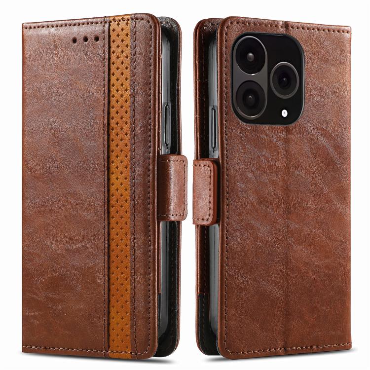 For OnePlus 15 CaseNeo Splicing Dual Magnetic Buckle Leather Phone Case