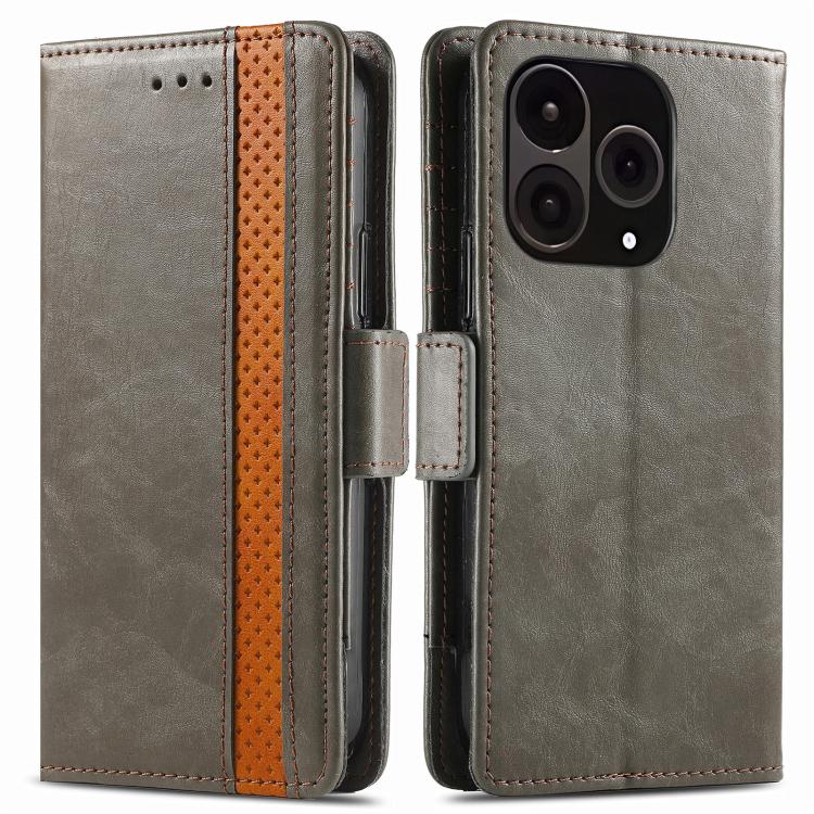 For OnePlus 15 CaseNeo Splicing Dual Magnetic Buckle Leather Phone Case