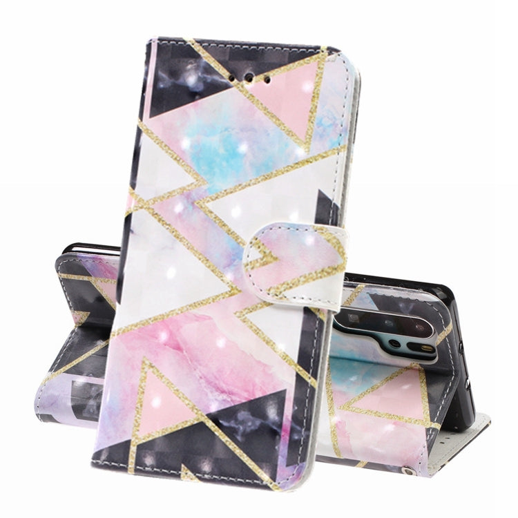 3D Visual Painting Left And Right Open Leather Case for Huawei P30 Pro , With Bracket & Card Slot & Wallet & Bracelet